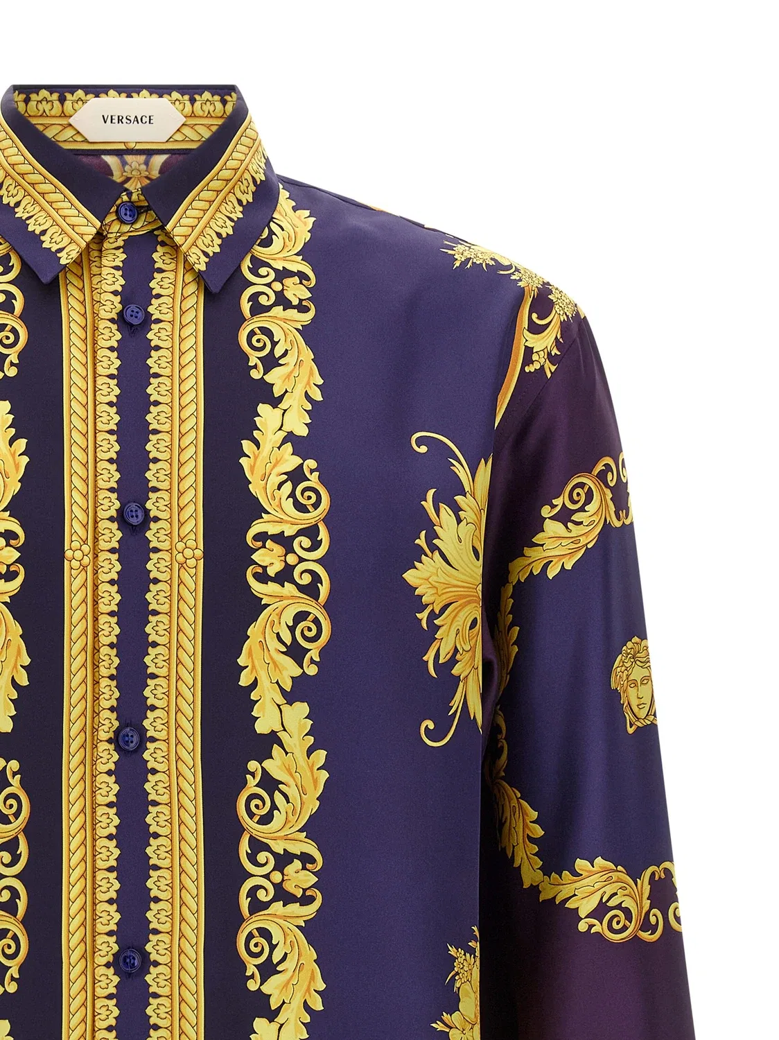 Рубашка из твила Новое барокко VERSACE, мультиколор — фото 3