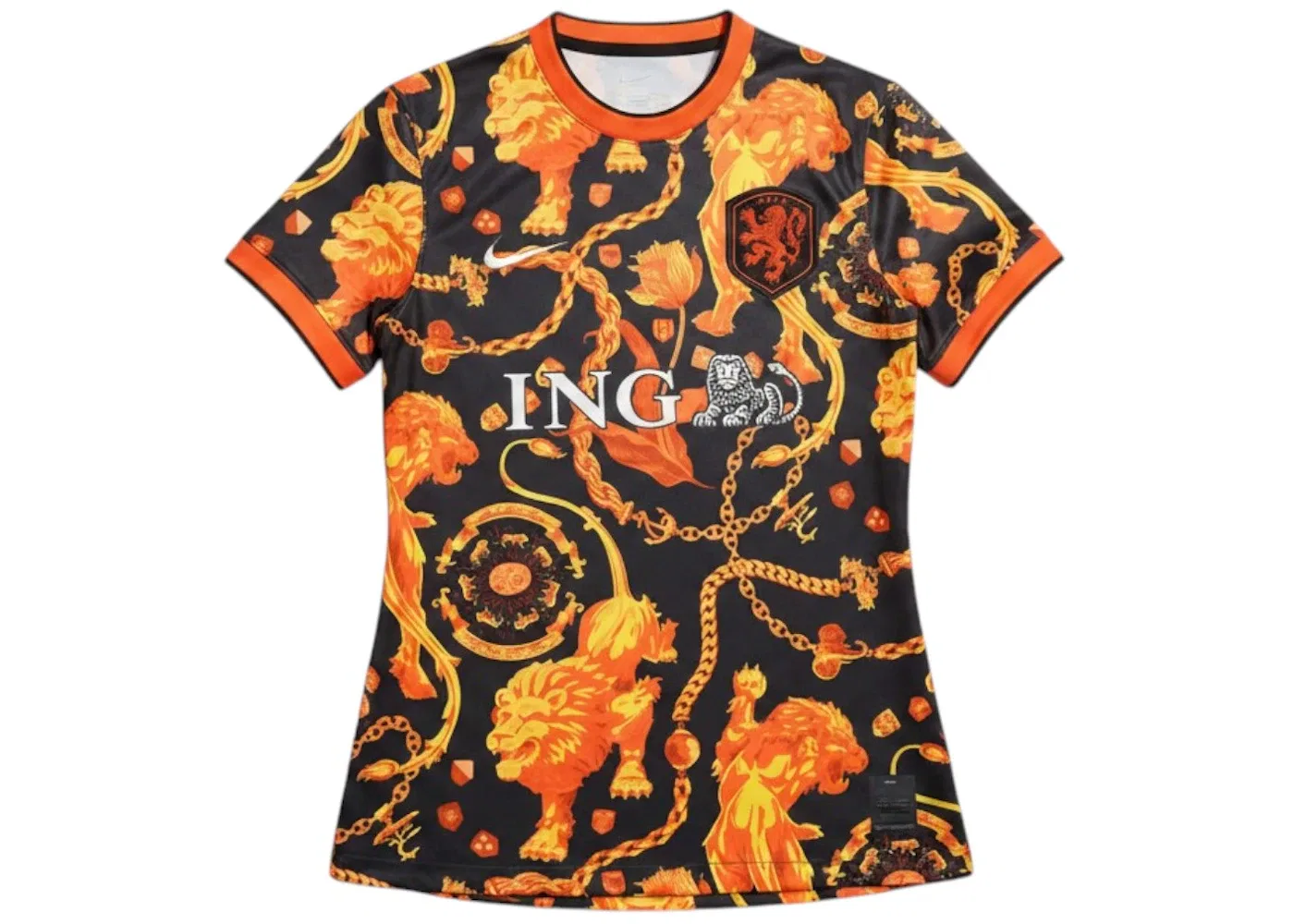 Женская футбольная джерси Nike x Patta Netherlands Academy Pro Lion, Black/Orange