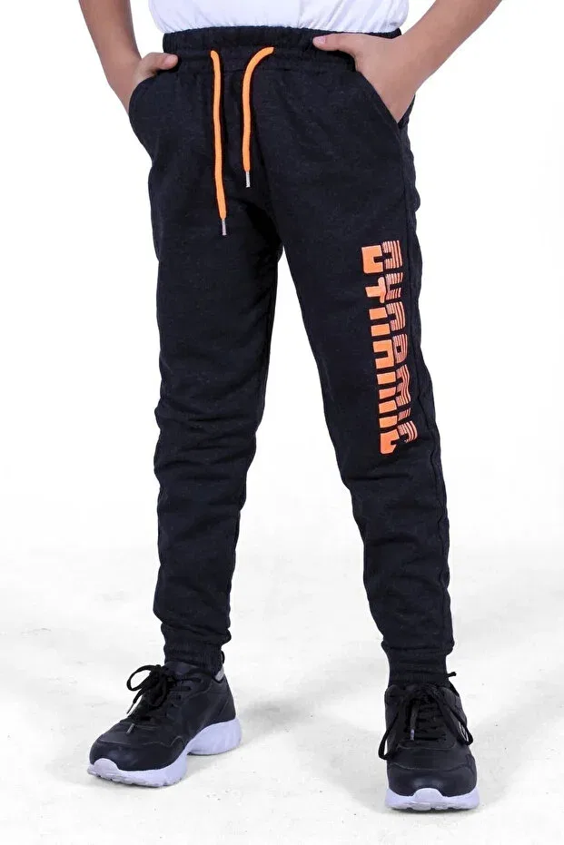 Детские спортивные штаны для мальчиков с принтом 5 шт Fyk Collection, Black Navy Grey Smoked Black — фото 2