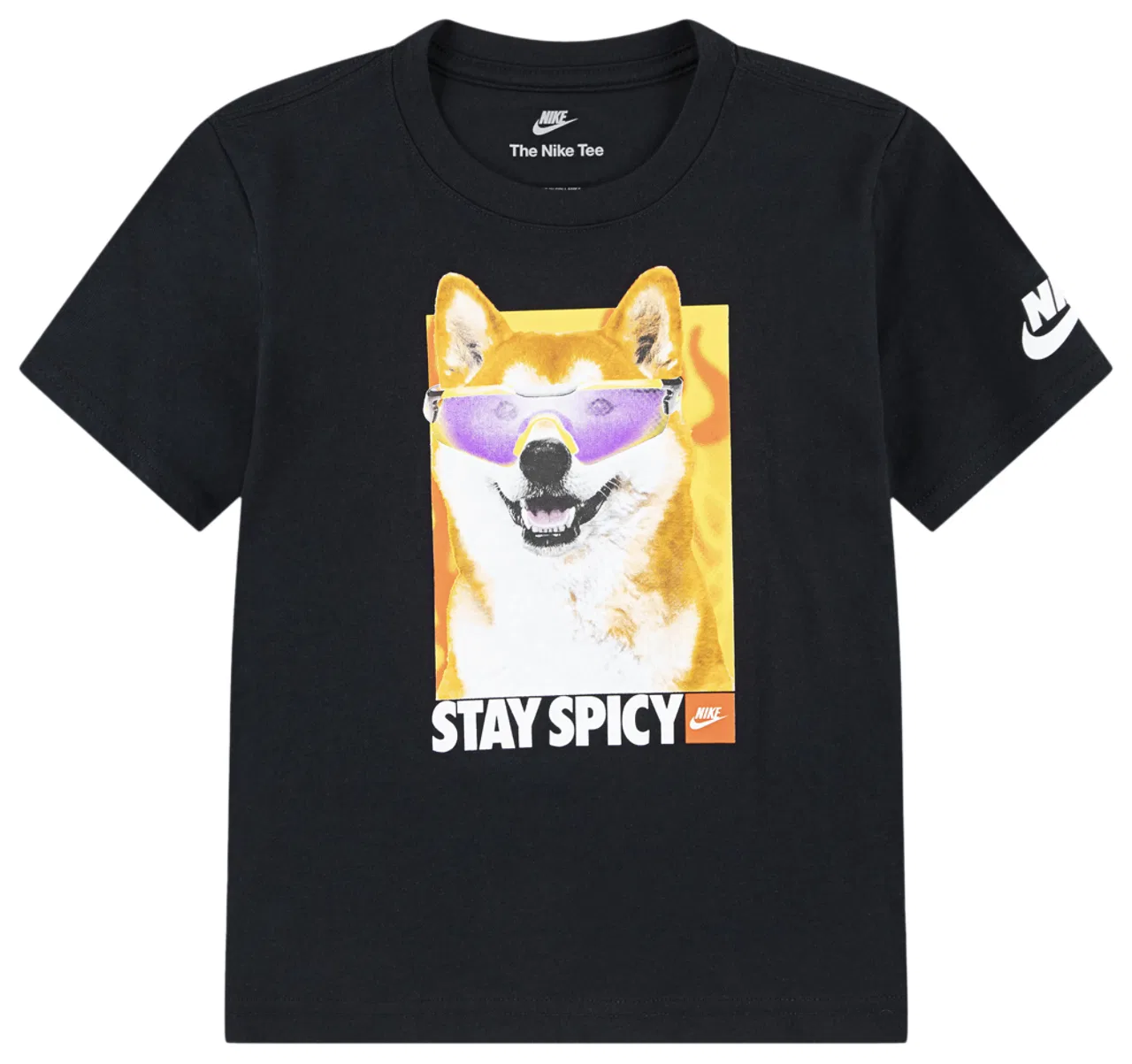 Футболка для мальчиков Stay Spicy Nike, черный/белый