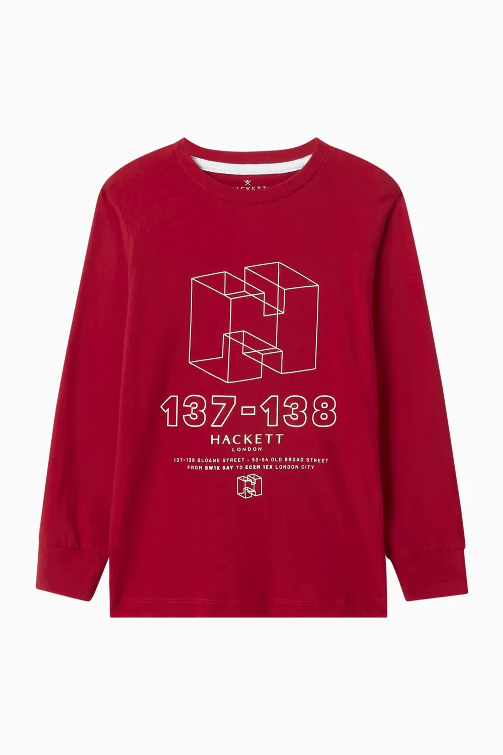 Футболка с длинным рукавом хлопковая Hackett London