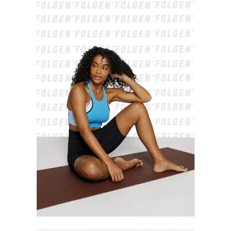 Спортивный бюстгальтер без рукавов Nike Yoga Swoosh Dri-Fit Cut And Sew, Синий — фото 3