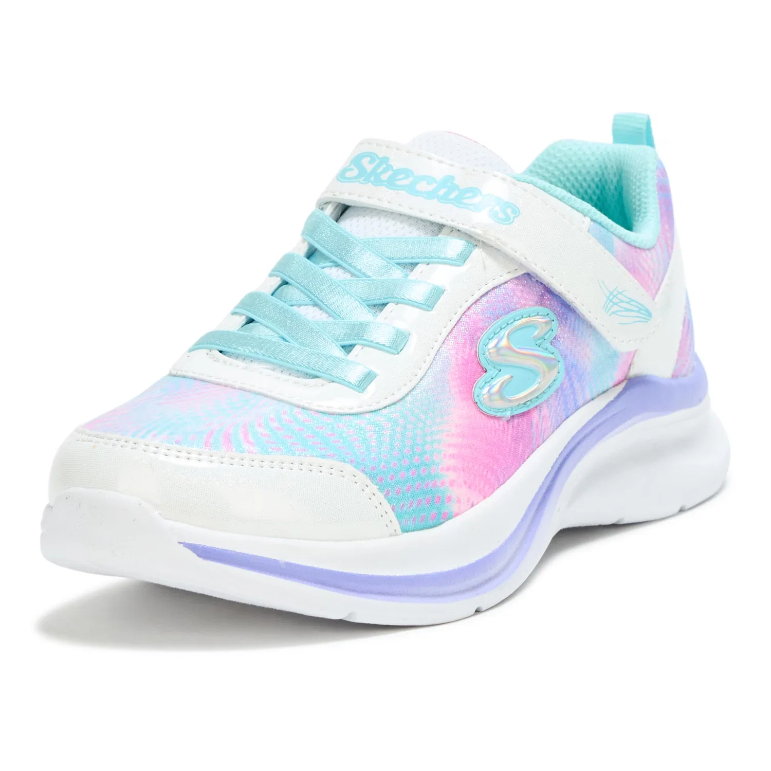 Детские кроссовки для девочек с принтом Aloha Dream Skechers, White Multicoloured