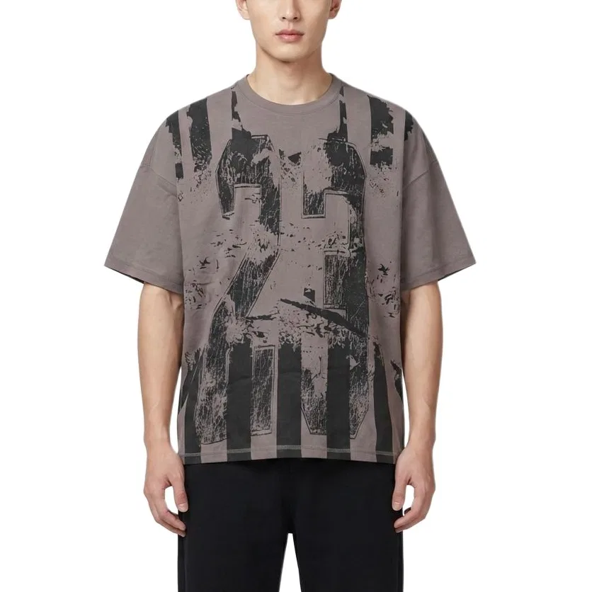 Мужская футболка с круглым вырезом Gray/Black Jordan