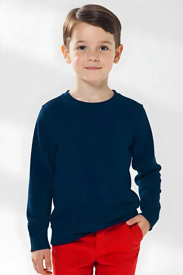 Детские свитшот для девочек хлопковый Fyk Kids, Navy Blue