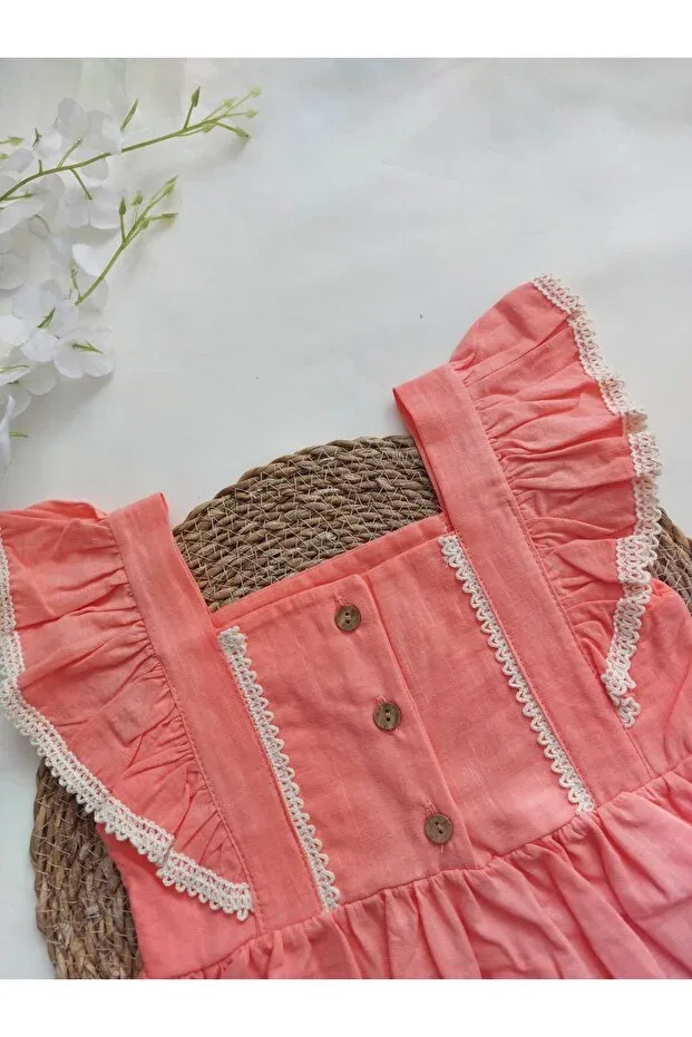 Детское платье для девочек льняное с сумкой Çilek Bebe, Rosebush — фото 2