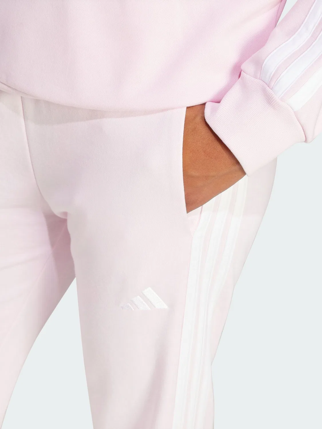 Джоггеры с манжетами adidas Essentials, розовые — фото 3