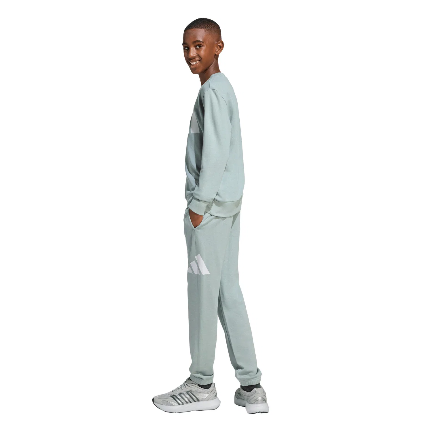 Детский спортивный костюм с принтом J BL FL JOG 280 Adidas, Hellblau Weiss Pastellblau — фото 4