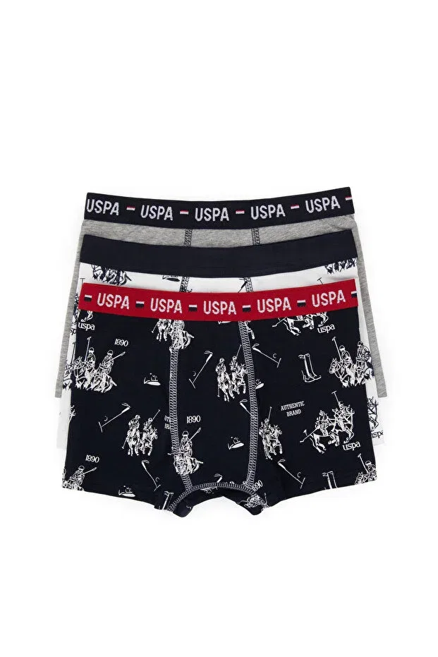 Детский комплект боксеров для мальчиков 3 шт. U.S. Polo Assn., Navy Blue