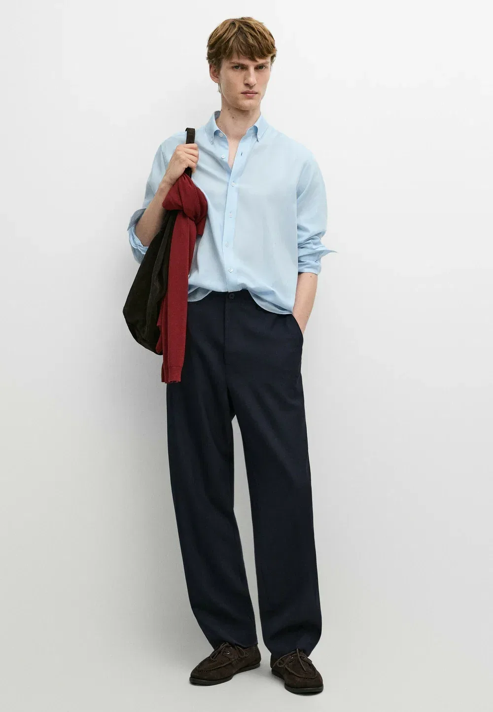 Рубашка Massimo Dutti, Light-Blue Denim — фото 2