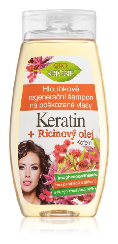 

Глубоко восстанавливающий шампунь для волос Bione Cosmetics Keratin + Ricinový olej