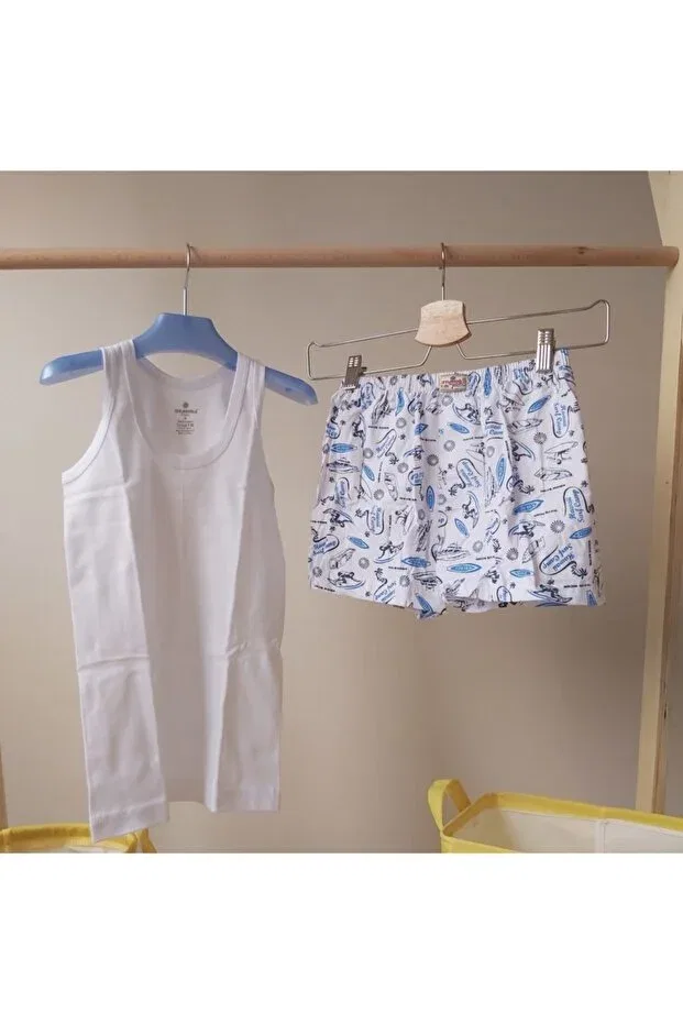 Детский комплект для мальчиков хлопковый Boxer Shorts Ceylanoğlu, White — фото 2