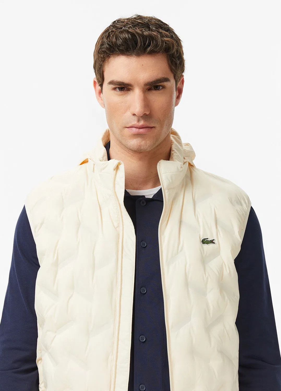 Куртка-жилет Lacoste Regular Fit, бежевый — фото 2