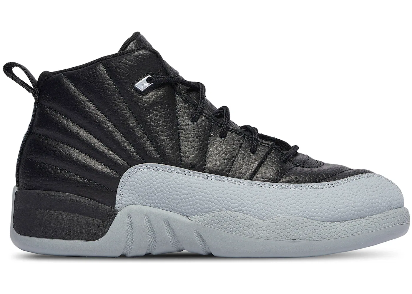 Детские кроссовки с высоким верхом Jordan 12 Retro Jordan, Black/Wolf Grey-White
