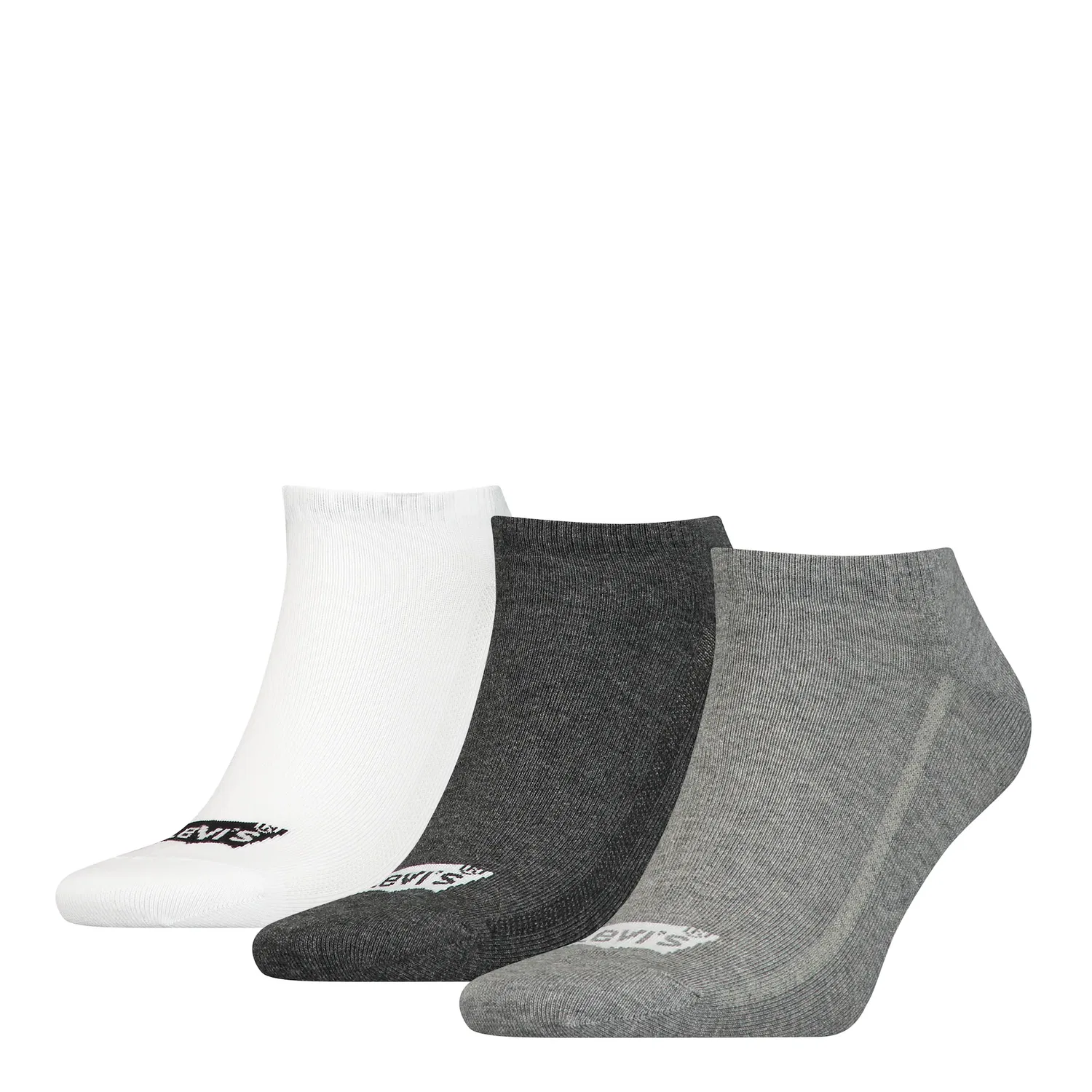 Мужские короткие носки из 3 пар Levi's, Grey Combo