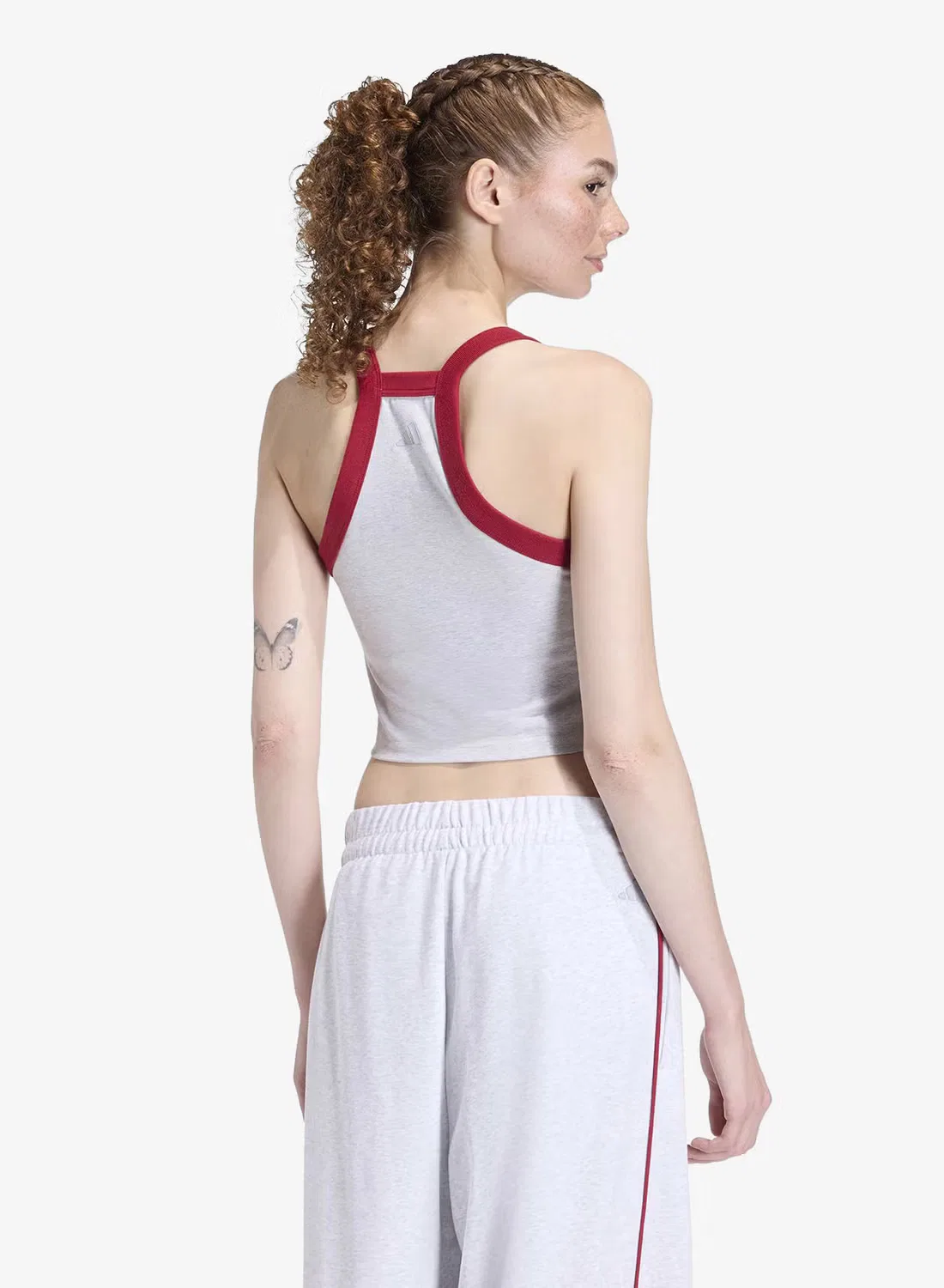 Майка с вышитым принтом Seasonal Essentials Colorpop Adidas, серый — фото 2