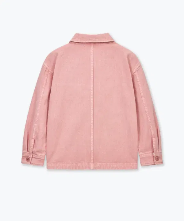 Джинсовая куртка пигментная, Musinsa Standard Kids, коралловый — фото 4