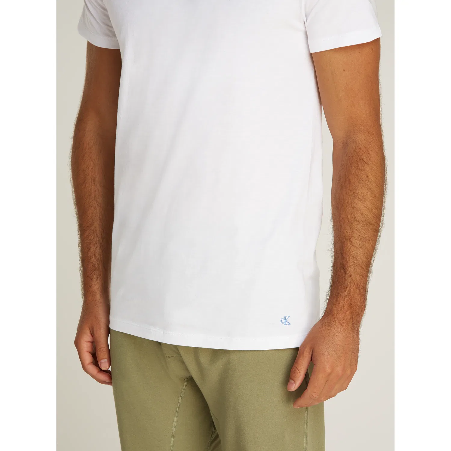 Детские хлопковые футболки с круглым вырезом Calvin Klein Underwear, White/Grey/Glacier — фото 3