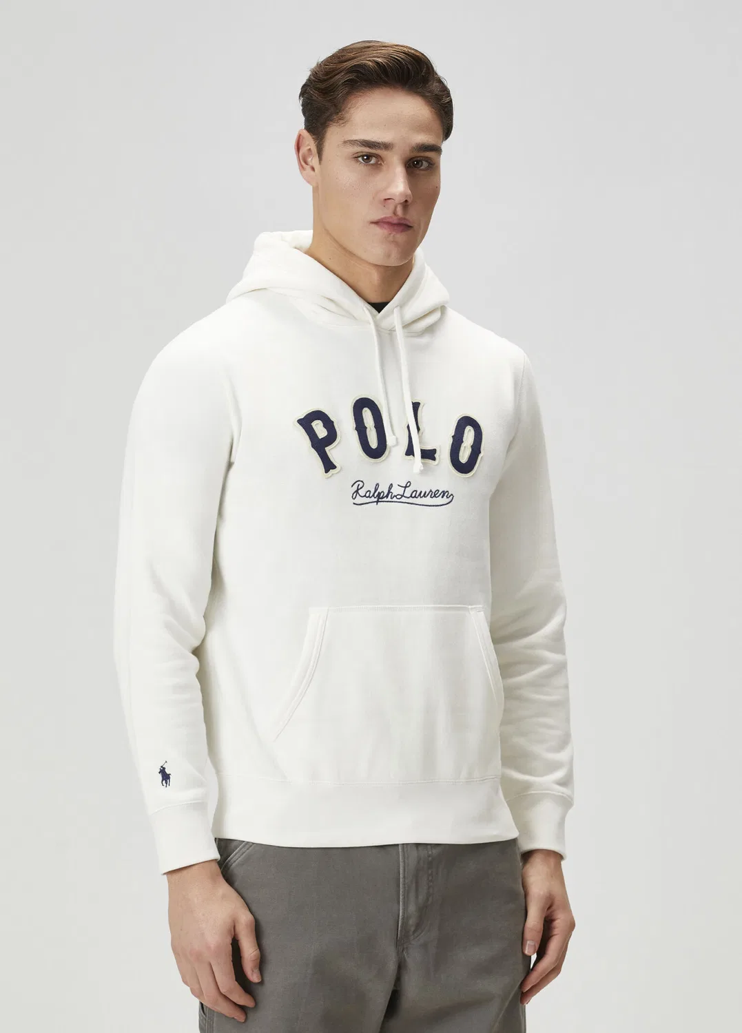 Свитшот с капюшоном и нашивкой Polo Ralph Lauren, white — фото 3