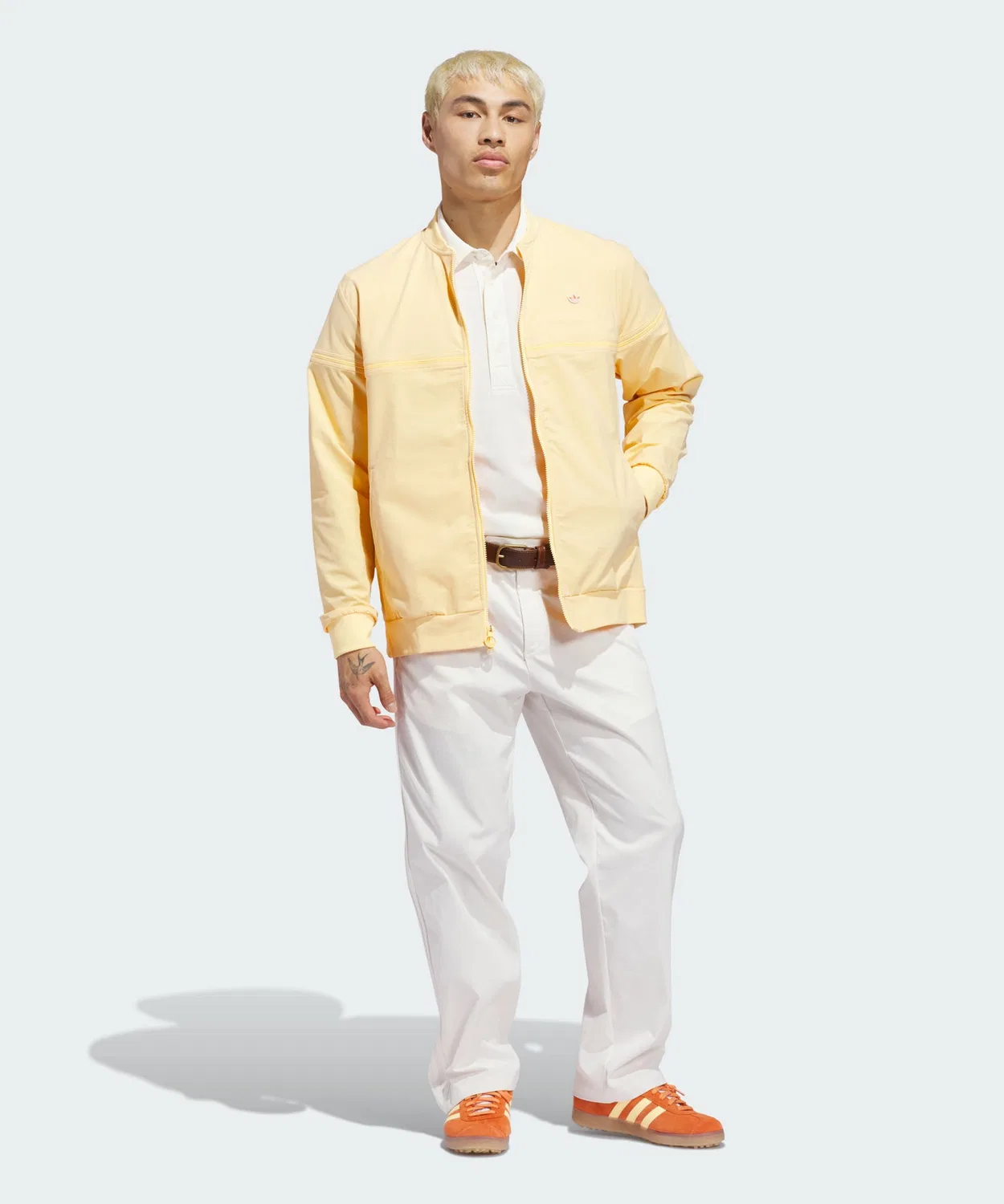 Мужская куртка-бомбер с принтом Adidas, Yellow — фото 3