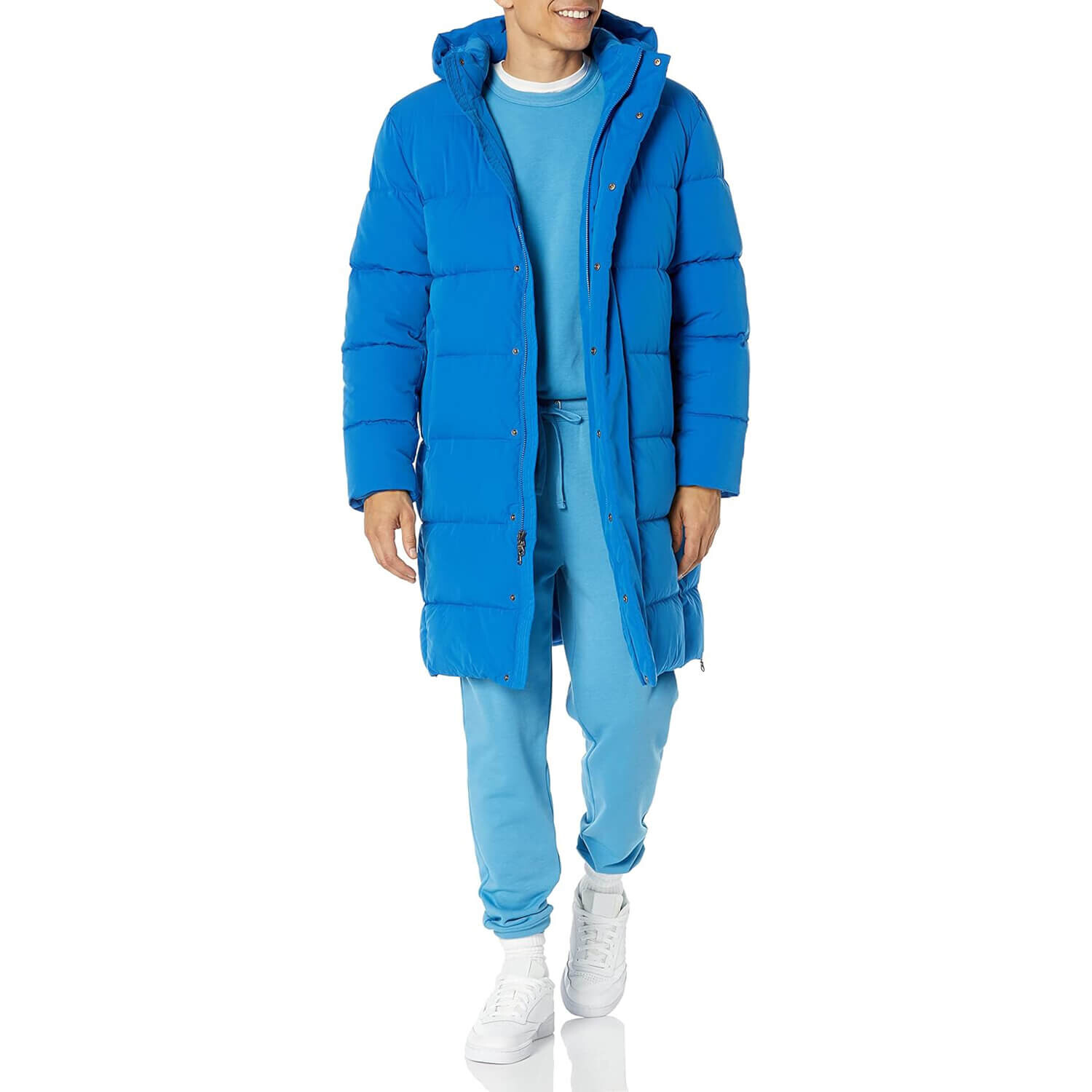 

Куртка Amazon Essentials Recycled Polyester Hooded Long, синий