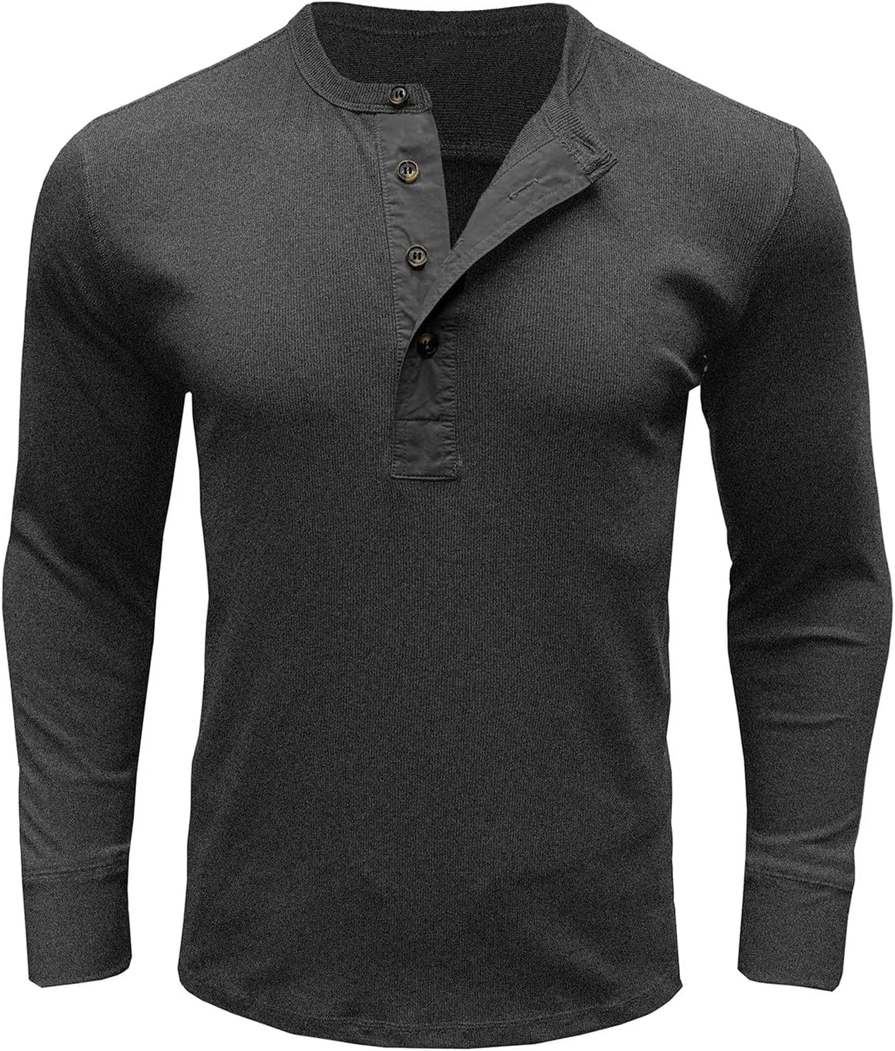 Мужская футболка с длинным рукавом Henley Jan, Dark Gray