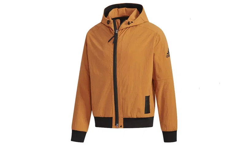 Мужская куртка с капюшоном неотстегивающимся Khaki Brown Adidas, Khaki Brown