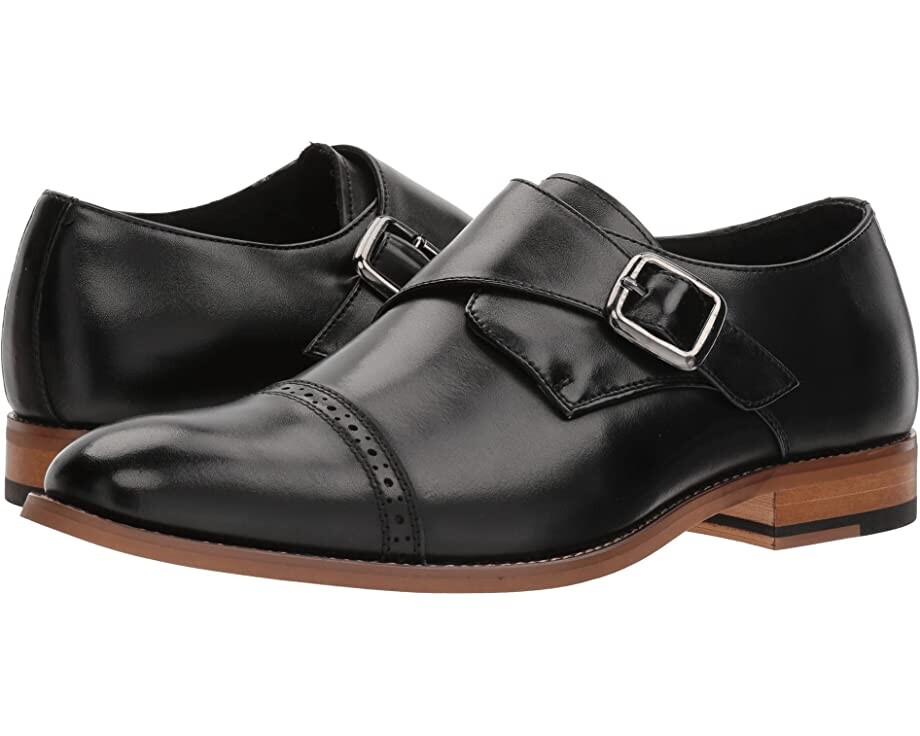 

Оксфорды Desmond Cap-Toe Monk-Strap Loafer Stacy Adams, черный