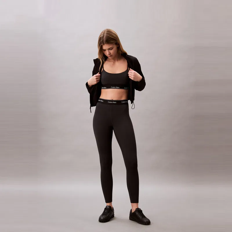 Женский спортивный бюстгальтер с логотипом Calvin Klein, Space Black — фото 4