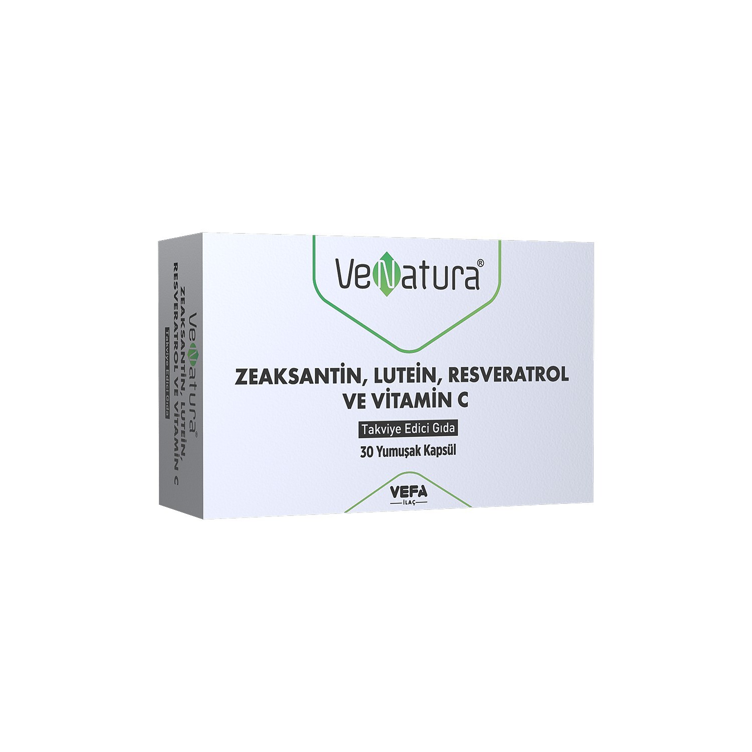 

Добавка Venatura Zeaksantin, Lutein, Resveratrol Vitamin C, 30 капсул