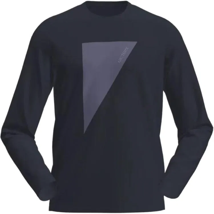 Мужская футболка с принтом Captive Arc'postrophe Word ML Arcteryx, Black Sapphire