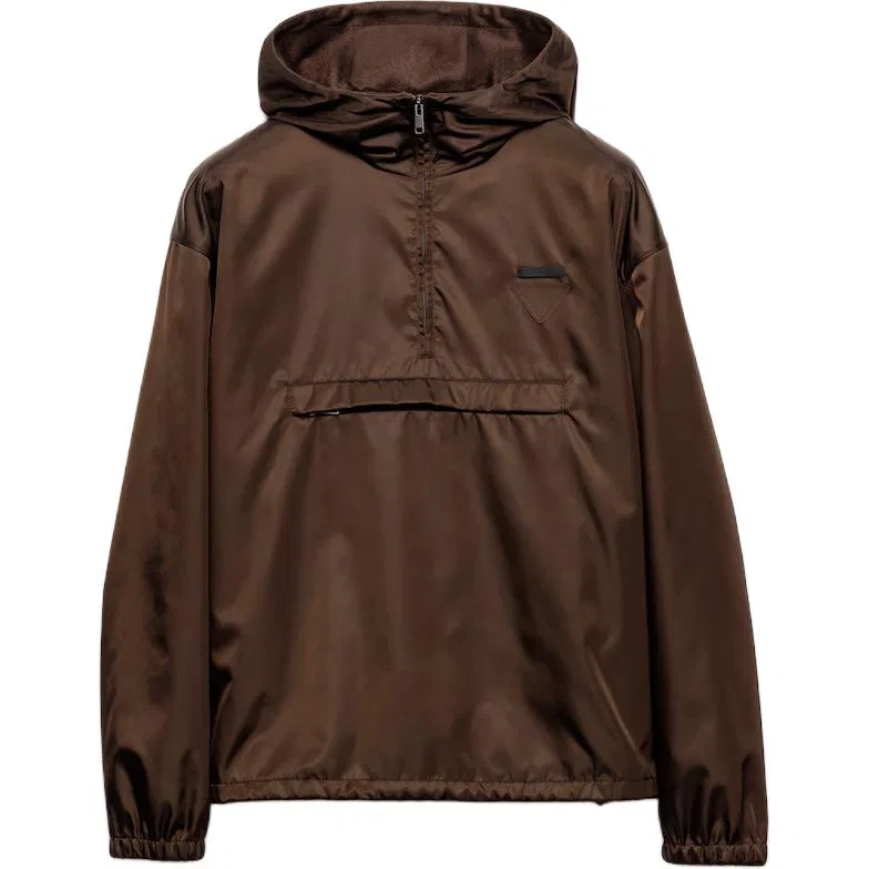 Куртка капюшоном Re-Nylon, PRADA, Cocoa Brown