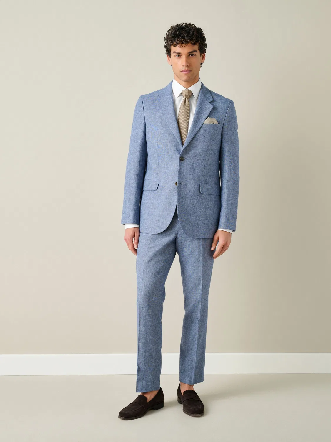 Рубашка с галстуком Slim Fit из хлопка Next, белый/нейтральный — фото 3