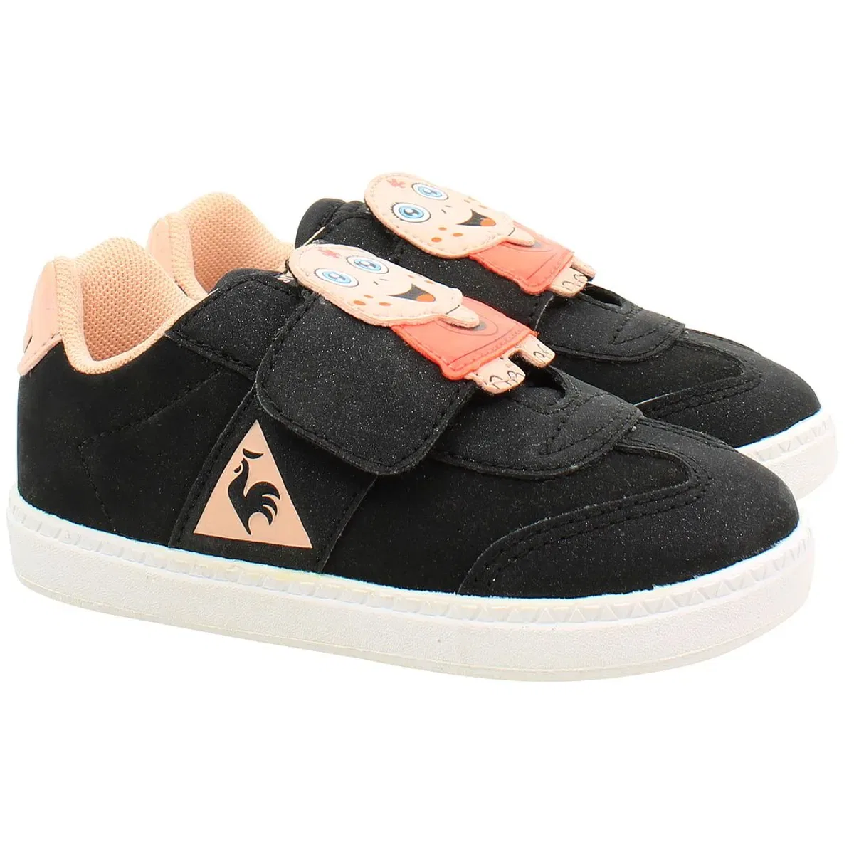 Кроссовки с липучкой Tacleone Animal Face Le Coq Sportif, Black — фото 2