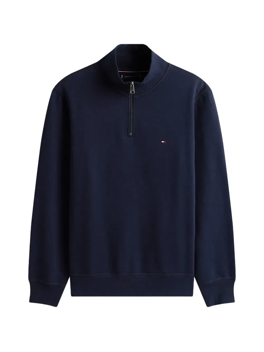 Толстовка с вышитым логотипом и короткой молнией Tommy Hilfiger, синий