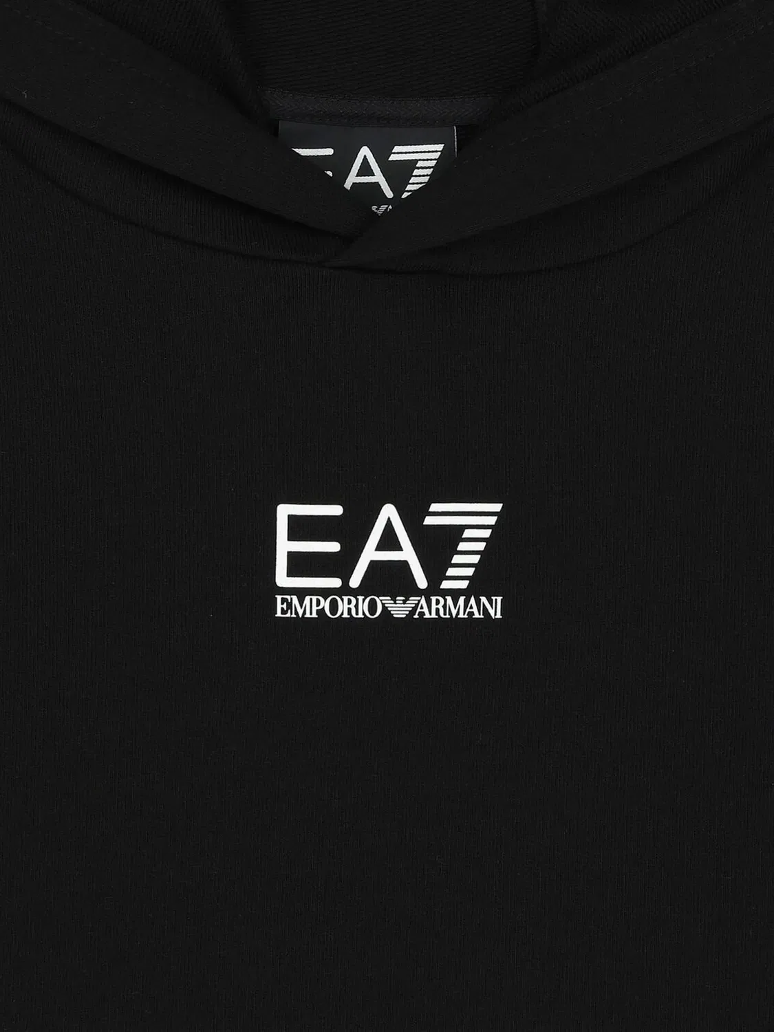 Худи с логотипом черного цвета EA7 Emporio Armani, черный — фото 2