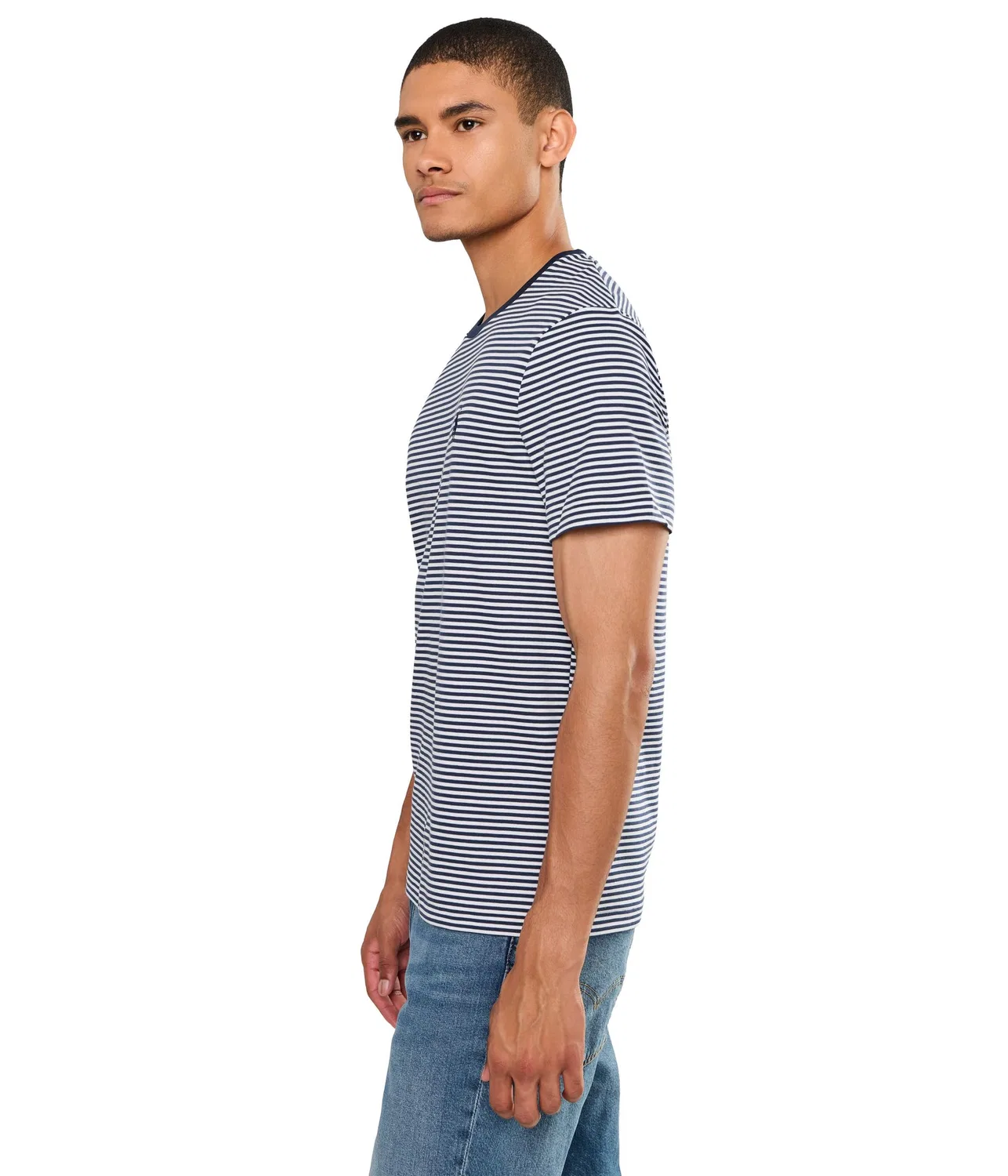 Футболка из мягкого хлопка приталенного кроя Polo Ralph Lauren, Newport Navy/White — фото 3