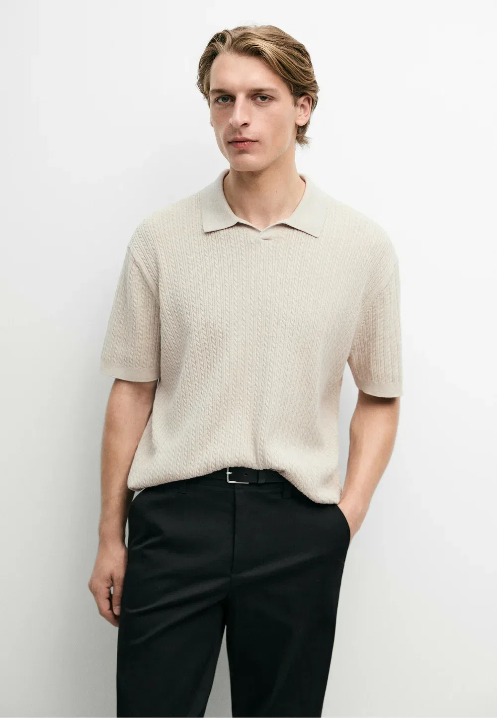 Рубашка поло Massimo Dutti, Beige