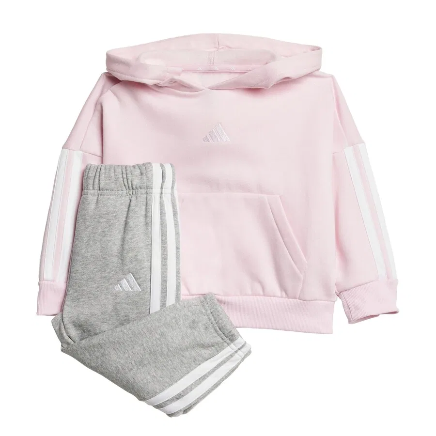 Спортивный костюм ADIDAS SPORTSWEAR 'Essentials' в серо-розовом цвете — фото 3
