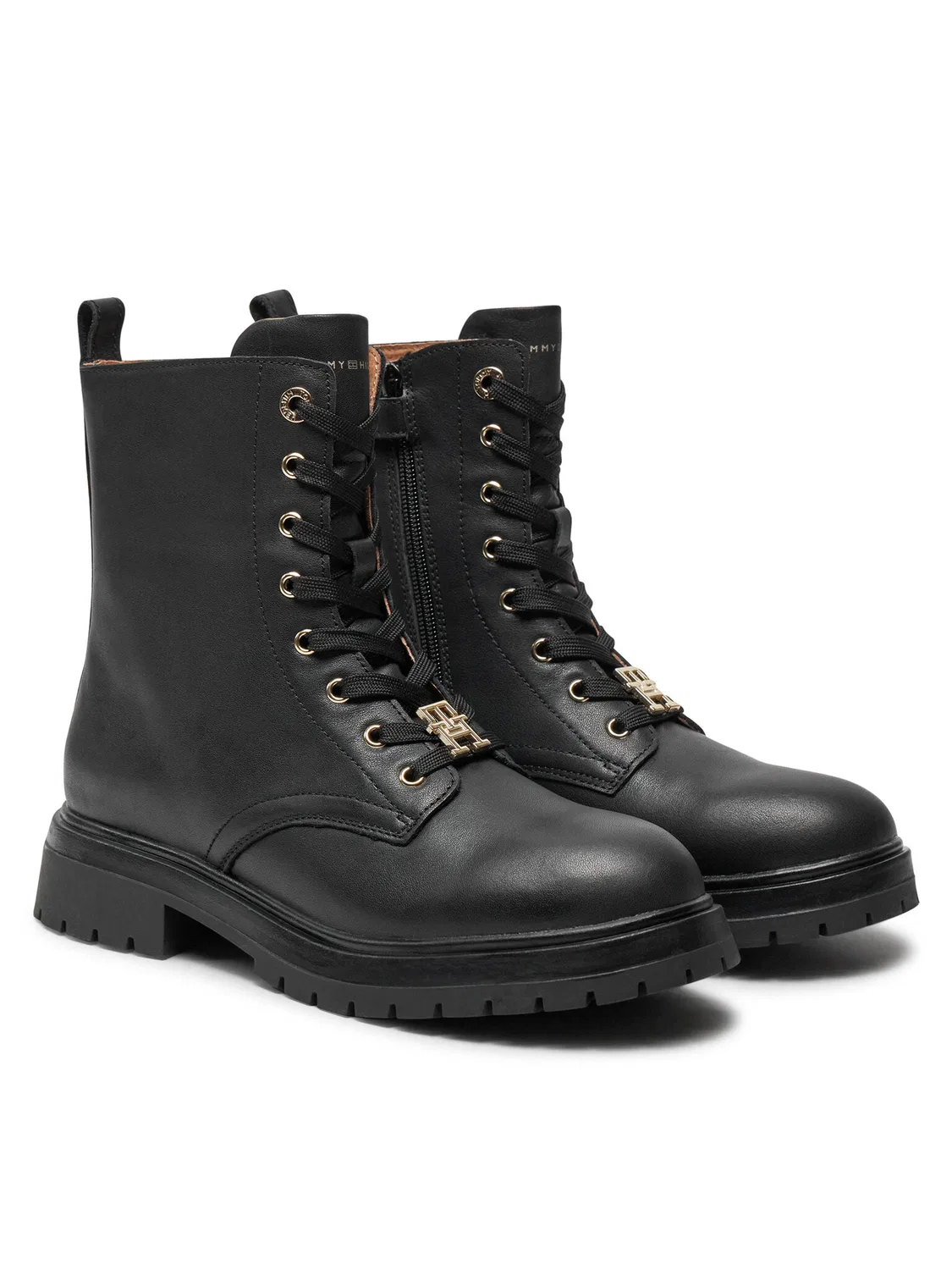 Ботильоны на шнуровке для девочки Lace Up Bootie Tommy Hilfiger, черный — фото 2