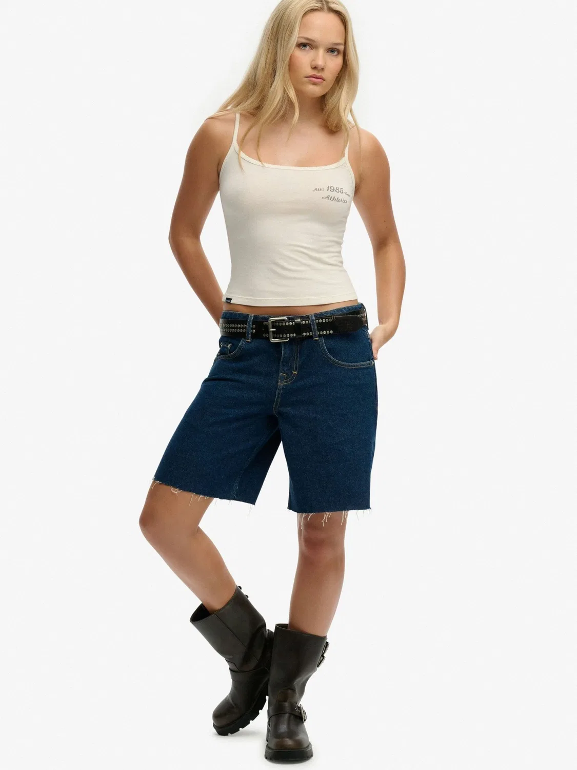 Топ-майка Athletic Essential, Slim Fit Superdry, кремовый — фото 4