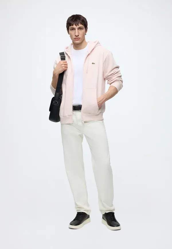 Толстовка Lacoste Классическая, однотонная, синяя — фото 2