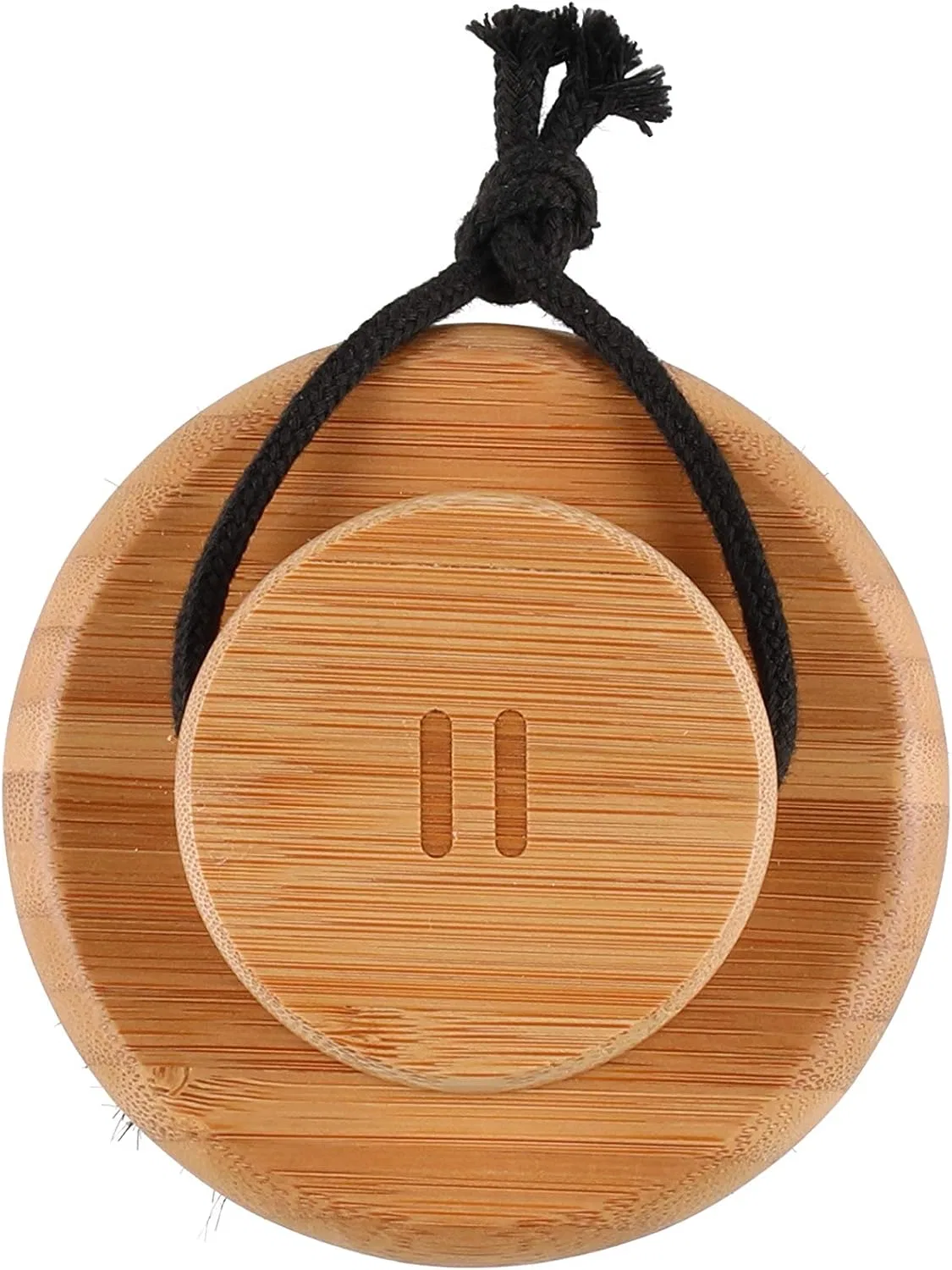 Круглая щетка для тела из бамбука с натуральной щетиной, Rento, 9.5 см, Wood — фото 2