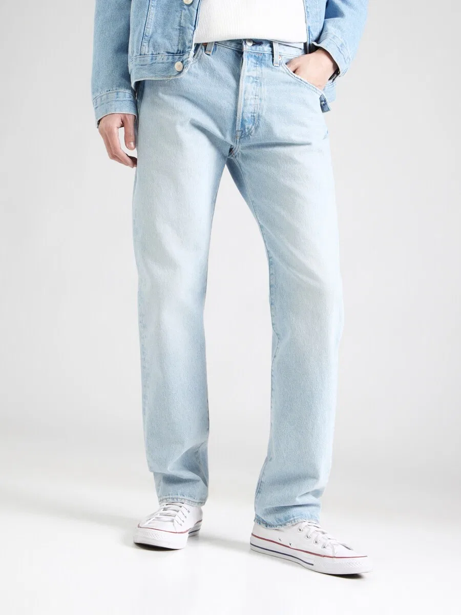 Джинсы LEVI'S Regular '501 Levi's' светло-голубого цвета — фото 3