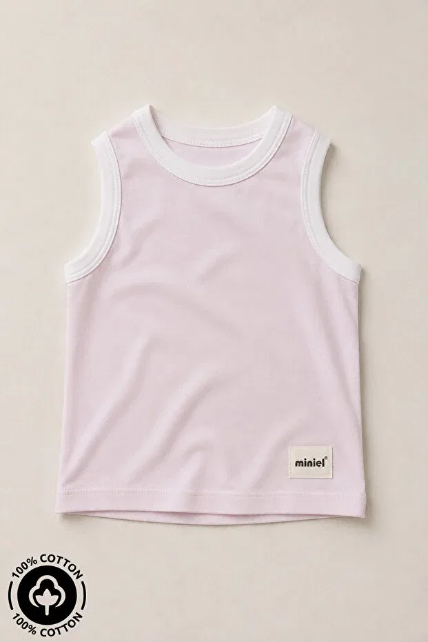 Детская майка для девочек хлопковая Oversize Miniel, Pink