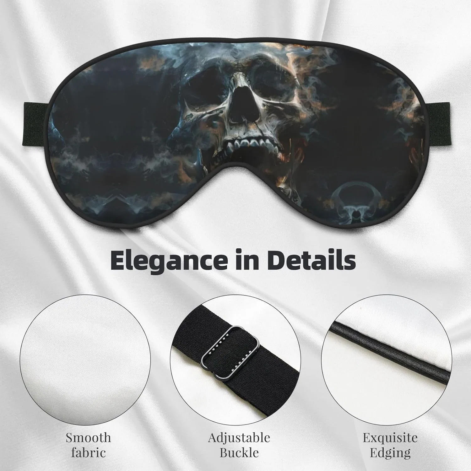 Маска для сна Soft Sleep Mask, SSIMOO, Черный — фото 4