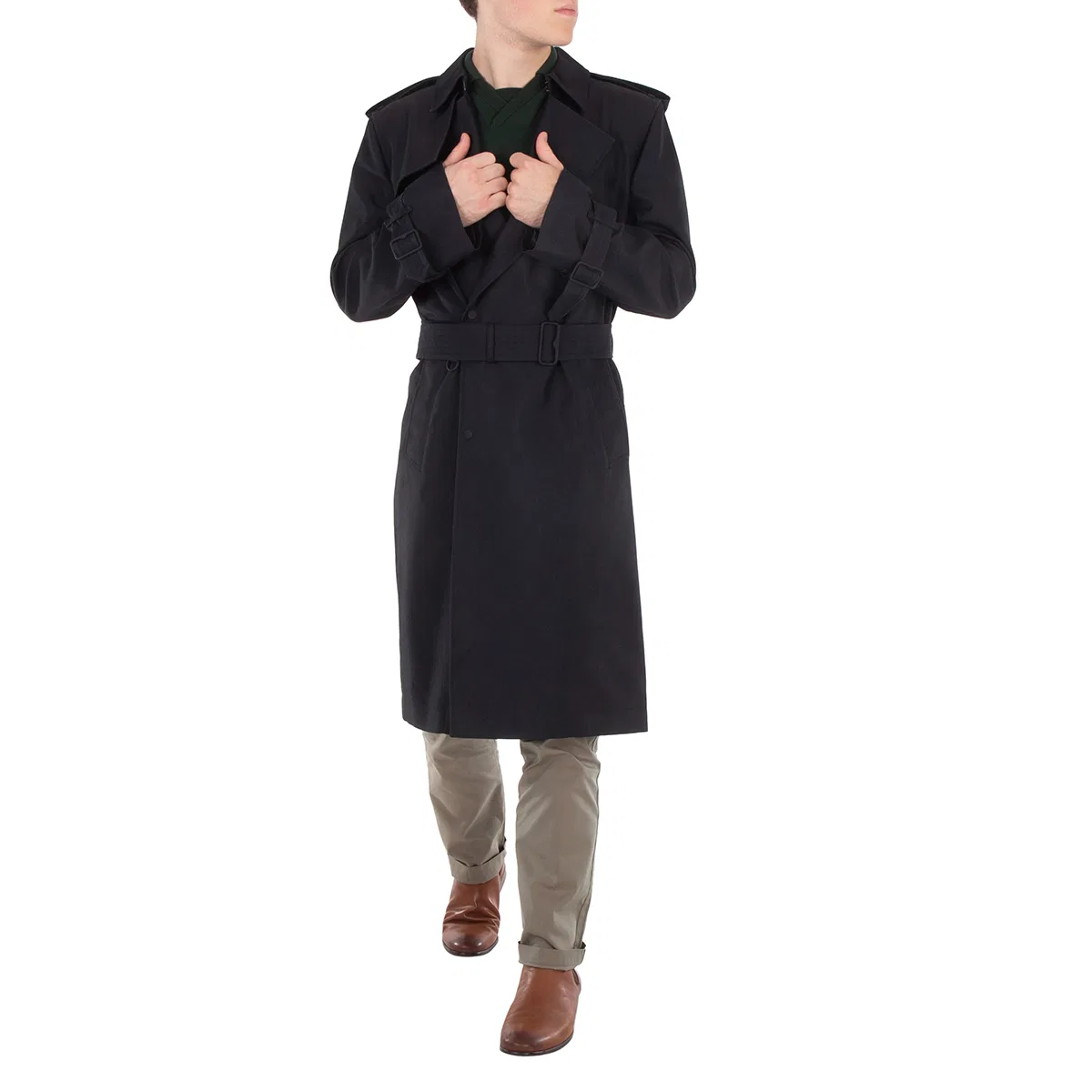 Плащ из шёлкового микса с двубортной застёжкой Double-Breasted Silk-Blend Trench Coat Burberry, Black — фото 2