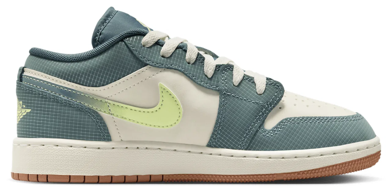 Кроссовки для мальчиков AJ 1 Low SE Jordan, цвет Light Lemon Twist/Hasta/Sea Glass