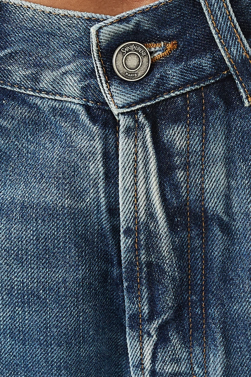 Джинсы Saint Laurent V-Waist Baggy, синий — фото 4