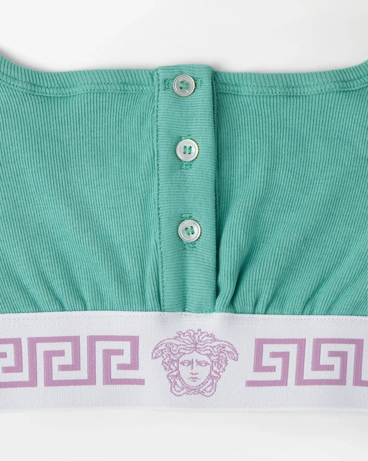 Бралетт из ребристого хлопка VERSACE, бирюзовый — фото 2